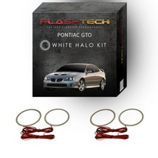 Kit de anillo de halo de faros LED ojo de ángel blanco para faros Pontiac GTO 2004-2006