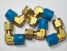 5 - Swagelok Brass Elbow Fittings,  1/4" OD Tube x 1/4" Male NPT,  B-400-2-4