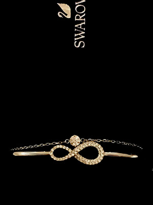 Authentic SWAROVSKI Infinity Bangle Rhodium Bangle Bracelet