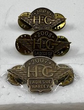 Harley Davidson Ladies Of Harley HOG Wing Vest Hat Lapel Pin Lot X3 2007-2009