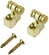 Strat Guitar Roller String Tree Guide Retainer Electric Guitar Screw Gold 2pcs.