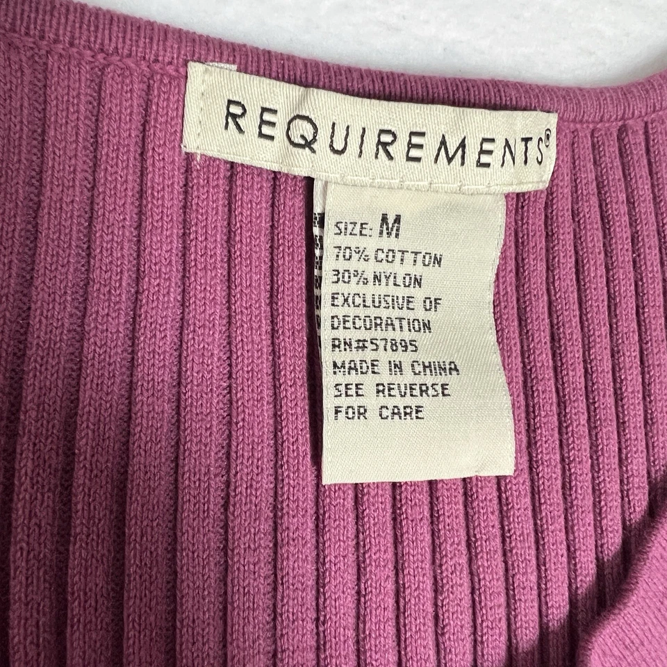 Requisitos Suéter Mujer M Y2K Acanalado Tejido Púrpura Retro Ajustado Bling Adelgazante Foto 3 de 4