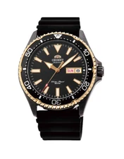 Orient Kamasu RA-AA0005B39B RA-AA0005B AA0005B 200m Sapphire Black Dial Two-Tone