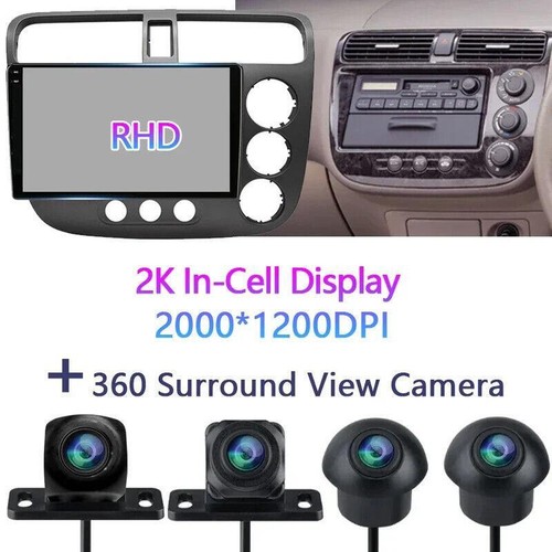 APPLE CARPLAY FOR HONDA CIVIC 2000-2007 ANDROID 12 CAR STEREO RADIO GPS WIFI RDS - Picture 14 of 14