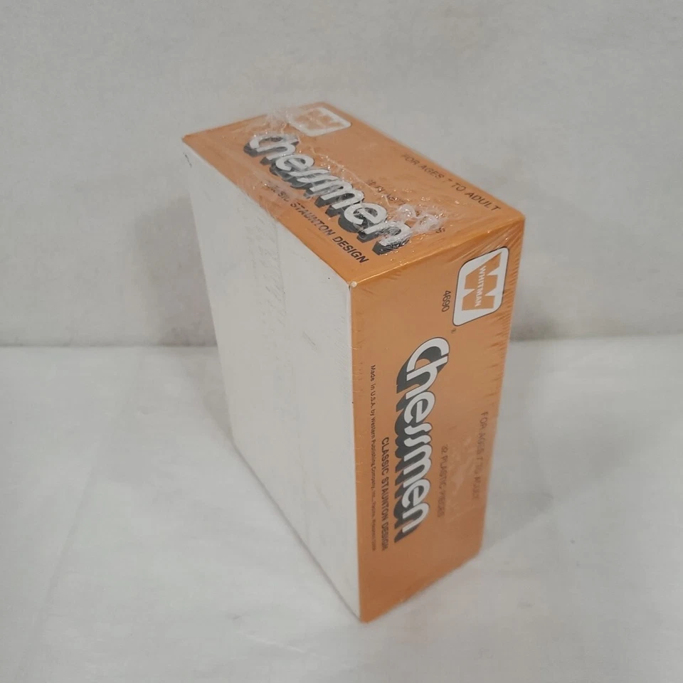 Whitman Chessmen Vintage 1974 Classic Staunton Design Chess Pieces Sealed NOS - Image 3 of 4