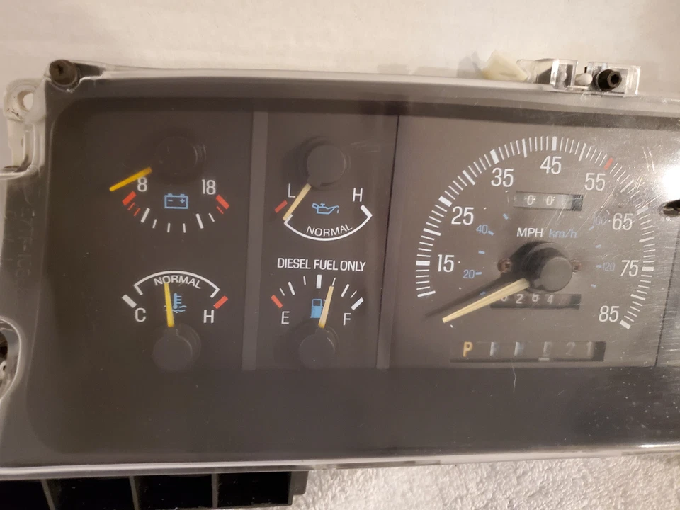 Cuadro de instrumentos diésel Ford F250 F350 1987-1991 con tacómetro Speedo OEM Foto 3 de 4