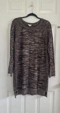 Lularoe Women’s Brown Cream Long sleeve Brown Cream Sweater Dress Size L