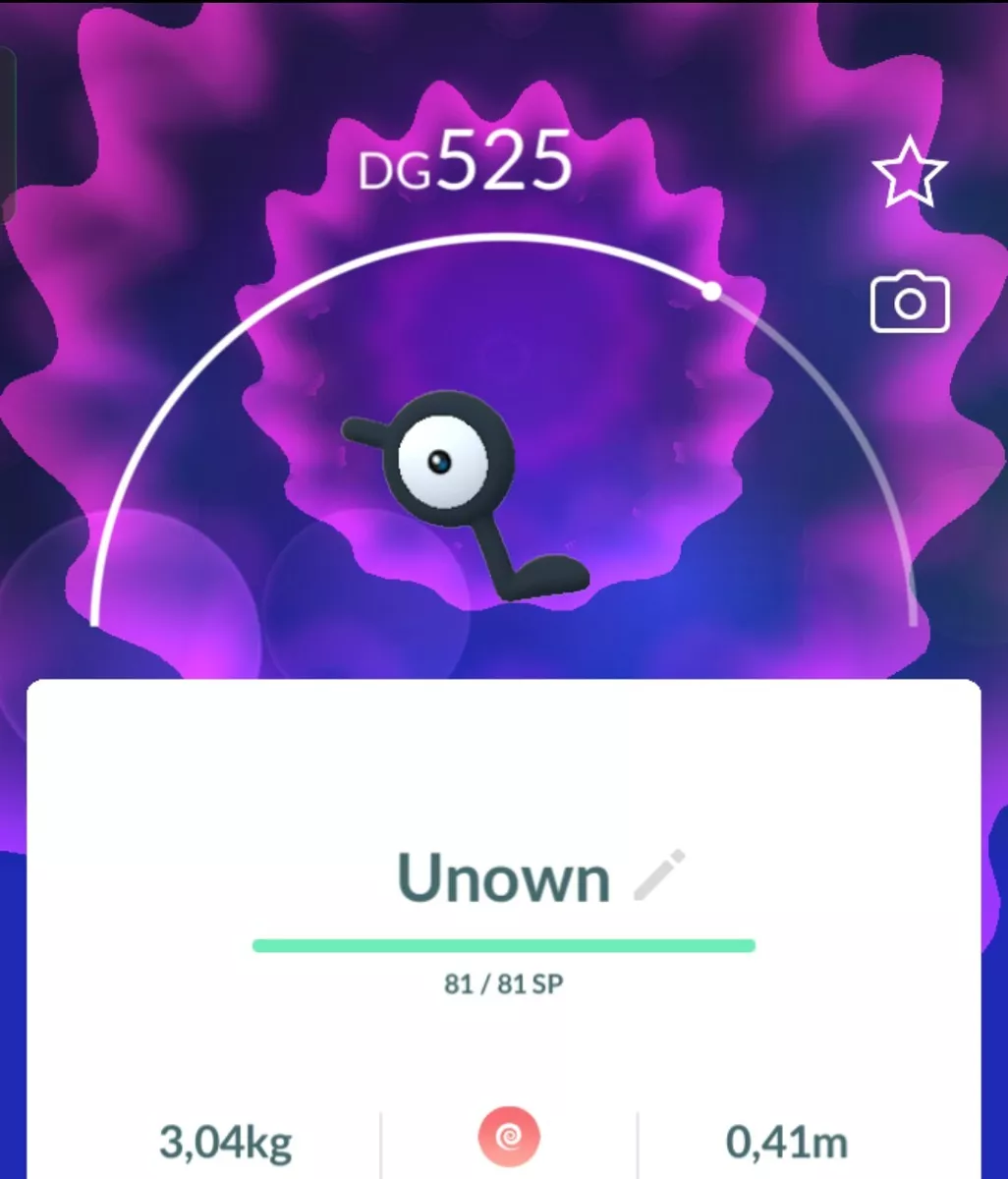 Pokemon Unown Symbol x1 GO - Fast And Safe - Chance of Lucky !!