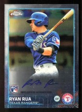 2015 Topps Chrome Autograph Rookie Ryan Rua AR-RR RC On Card Auto Rangers