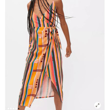 NWT URBAN OUTFITTERS Flashing Lights Midi Wrap Dress Size XS