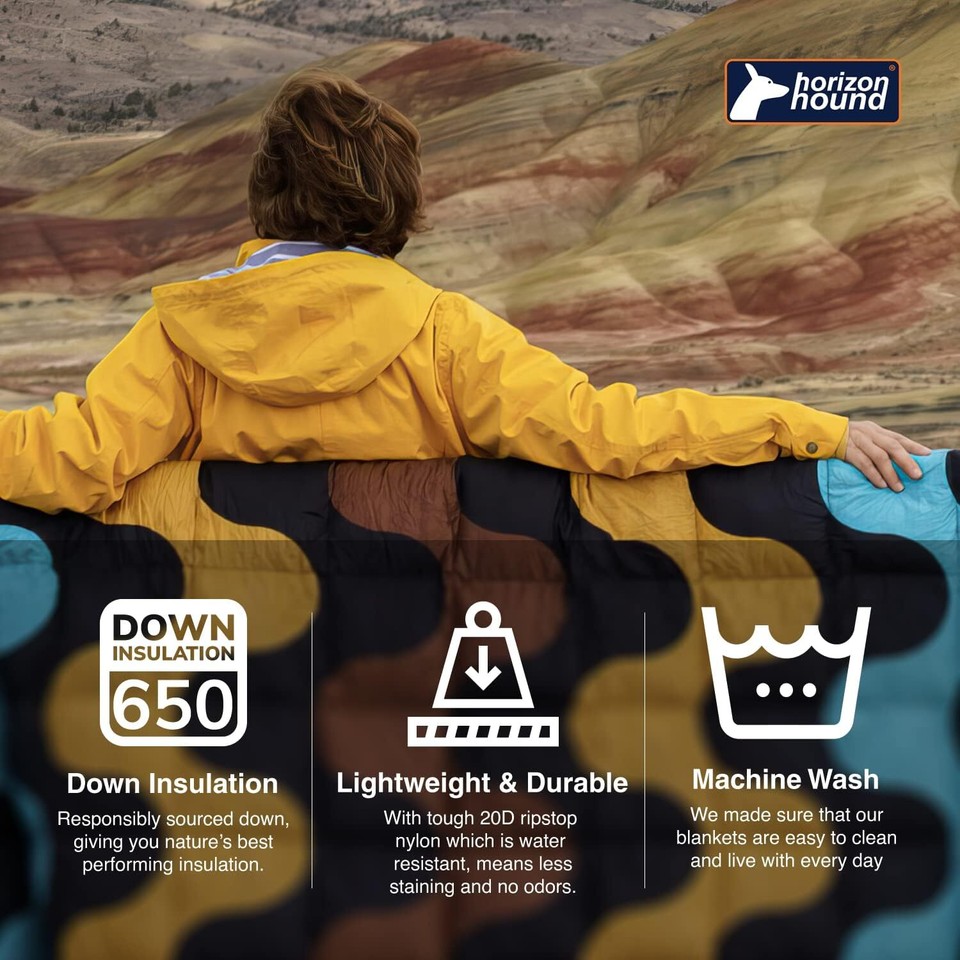 Horizon Hound Down Camping Blanket Sustainable Insulating Down eBay