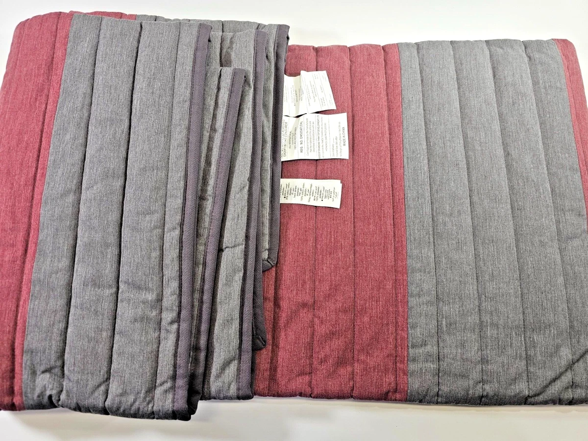 Pottery barn rugby clearance stripe quilt