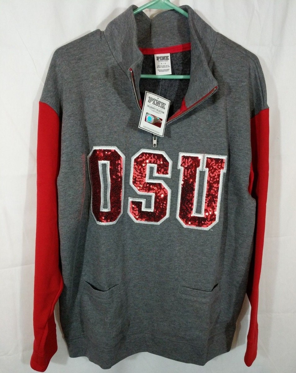 Sweat-shirt Victoria's Secret PINK BLING Ohio State OSU – Avec étiquettes Neuves | Manches Longues