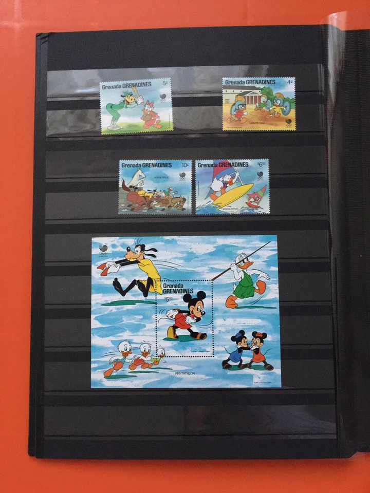 Timbre et Bloc Walt Disney GRENADA Neuf** - Photo 1/1