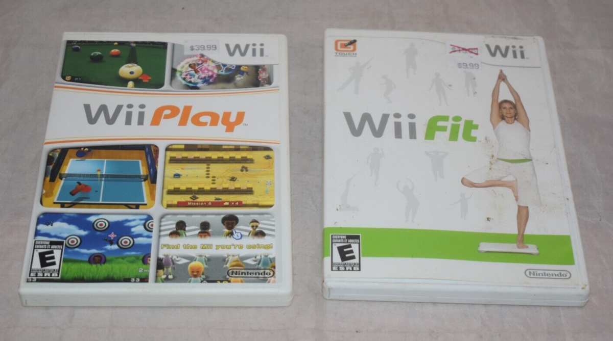 Nintendo Wii Play & Wii Fit Complete Video Game Lot Games