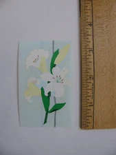 Mrs. Grossman's Stickers WHITE LILY 1 Mod 2" X 3.25" NOS