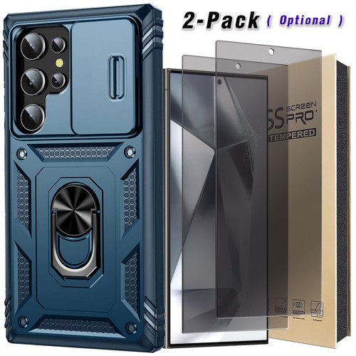 For Samsung Galaxy S24/S24+/Ultra Ring Stand Case Cover Privacy Screen Protector - 第 25/36 張圖片