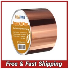 LOVIMAG Copper Foil Tape 2"x33FT Conductive Adhesive for EMI, Guitar, Crafts