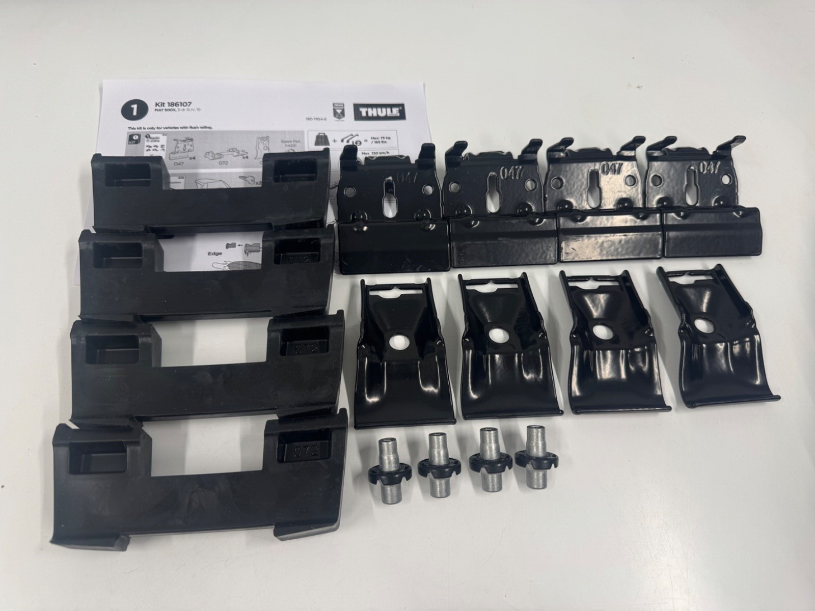 THULE FITTING KIT 6107 used no box fits FIAT 500X, 5-dr SUV, 15-