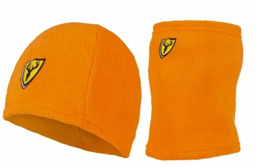 NEW Blaze Fleece Beanie & Gaiter Combo Camo Winter Face Mask Hat Neck Orange NWT - Image 2 of 4