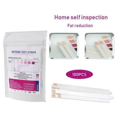 100pcs Test Strips Ketone Reagent Testing Urine Urinalysis Test Neu.
