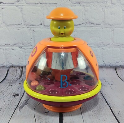 B Toys Ladybug Ball Popping Toy Push Pop Spin Poppitoppy Toddler Toy