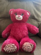 Build A Bear Barbie Pink Sparkly Bear Stuffed BAB 2018 16"