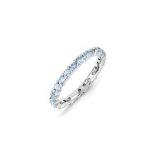 Sterling Silver Stackable Expressions Blue Topaz Ring