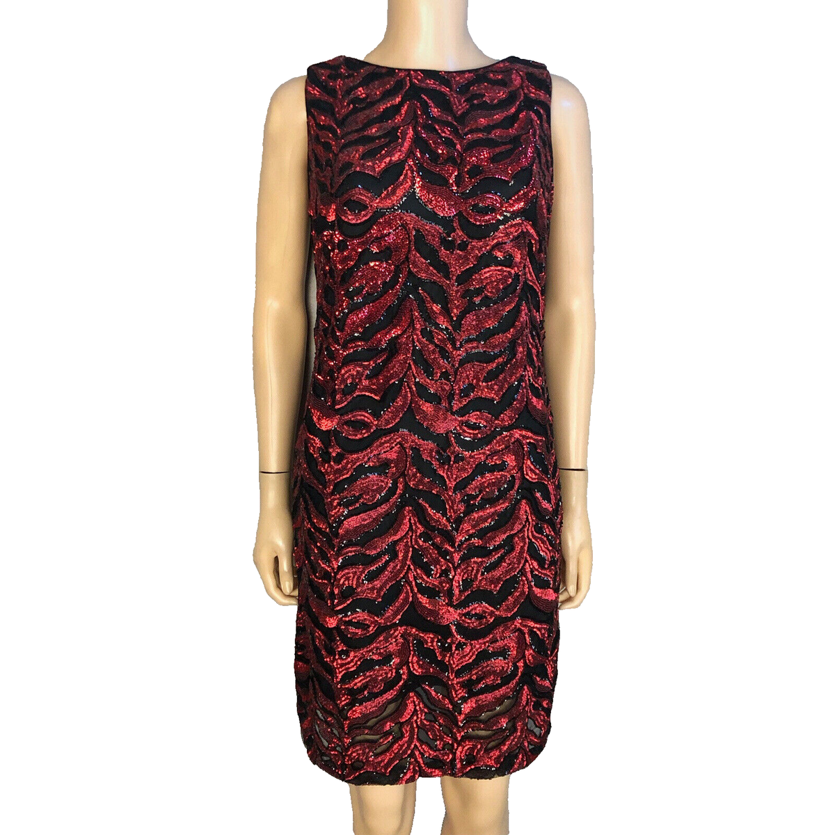 Eva Franco Anthropologie Sequin Cocktail Dress Size 6 Velvet Holiday Formal  Red | eBay