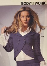 NWOT Body by Victoria's Secret Black Blazer S: 10 -Very UNIQUE Shorter Front 