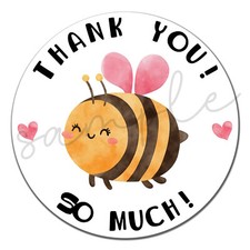 Honey Bee Thank you Stickers For customer gifts, envelope seals, mail labels