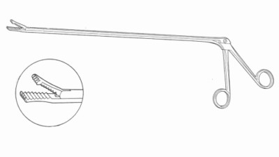 Barron Hemorrhoidal Grasping Forceps, 10'', Serrated Jaws, Premium Stainless