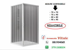 BOX DOCCIA pvc cabina angolare 2 lati a soffietto misura riducibile resistente