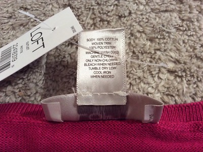 Haut En Maille ANN TAYLOR LOFT Fuchsia - Taille XSP (Petites) - Bordure Jupe - Neuf Avec étiquettes