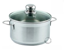 INDUKTION KOCHTOPF CITY inkl. Glasdeckel EDELSTAHL ROSTFREI TOPF SUPPENTOPF 