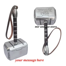 Thor Hammer Metal, Powerful weapon of Thor Mjolnir Cosplay  Scale Movie Prop