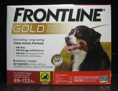 Frontline Gold Dogs 89-132 lbs 100% Genuine US EPA Approve !! 6 doses (Last Box)