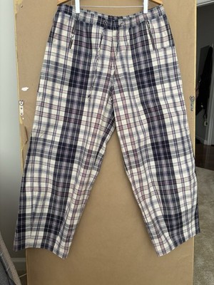 Gentle Fullness Cropped Plaid Pants Story Mfg.