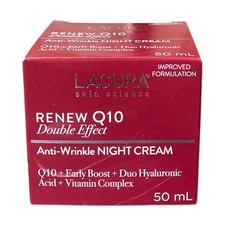 Lacura Renew Q10 Double Effect Night Cream 50mL German Anti-Wrinkle Moisturiser