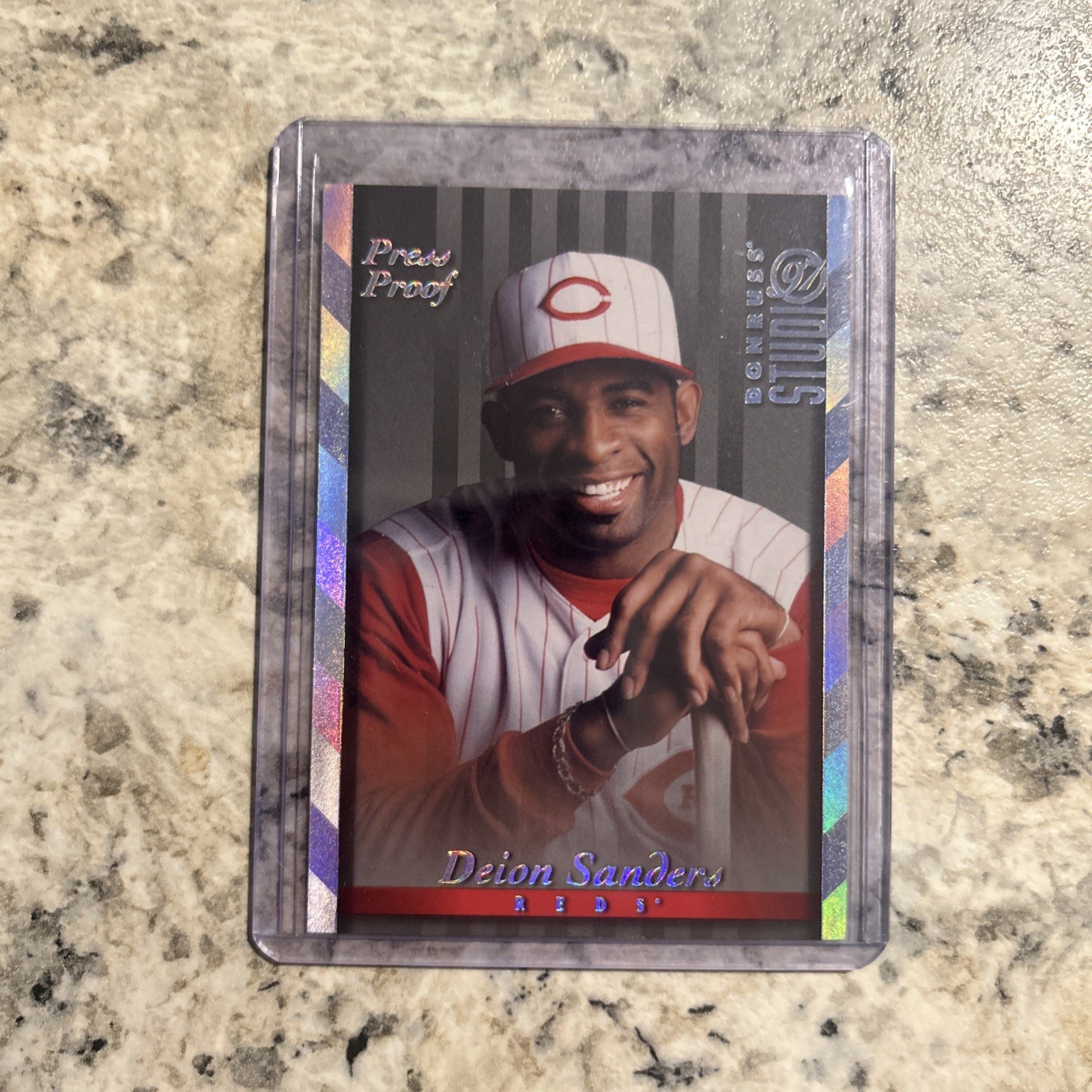 1997 Donruss Studio - Deion Sanders #134 Press Proof Silver