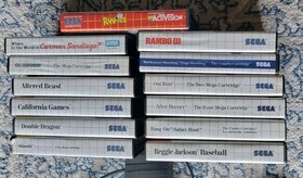 Sega Master System ALL OEM! Console + Controller + Cords + 13 Games