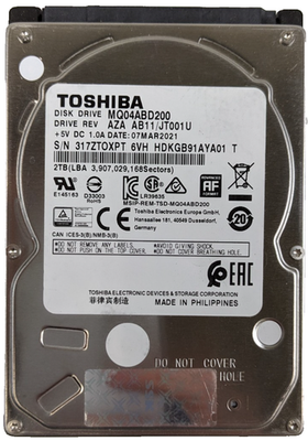 Toshiba 2TB 5400RPM SATA III 6.0Gb/s 2.5