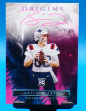 2022 Origins Bailey Zappe RC On-Card Auto Pink /8 NM Rookie (RC,AU)