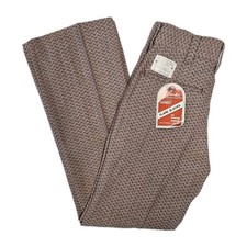 NWT Vintage Montgomery Ward Mens Flare Slacks 29x30 Chevron Deadstock Pants Rare
