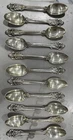 WALLACE GRAND BAROQUE STERLING SILVER TEASPOONS TOTAL 11 392 GRAMS SET#2