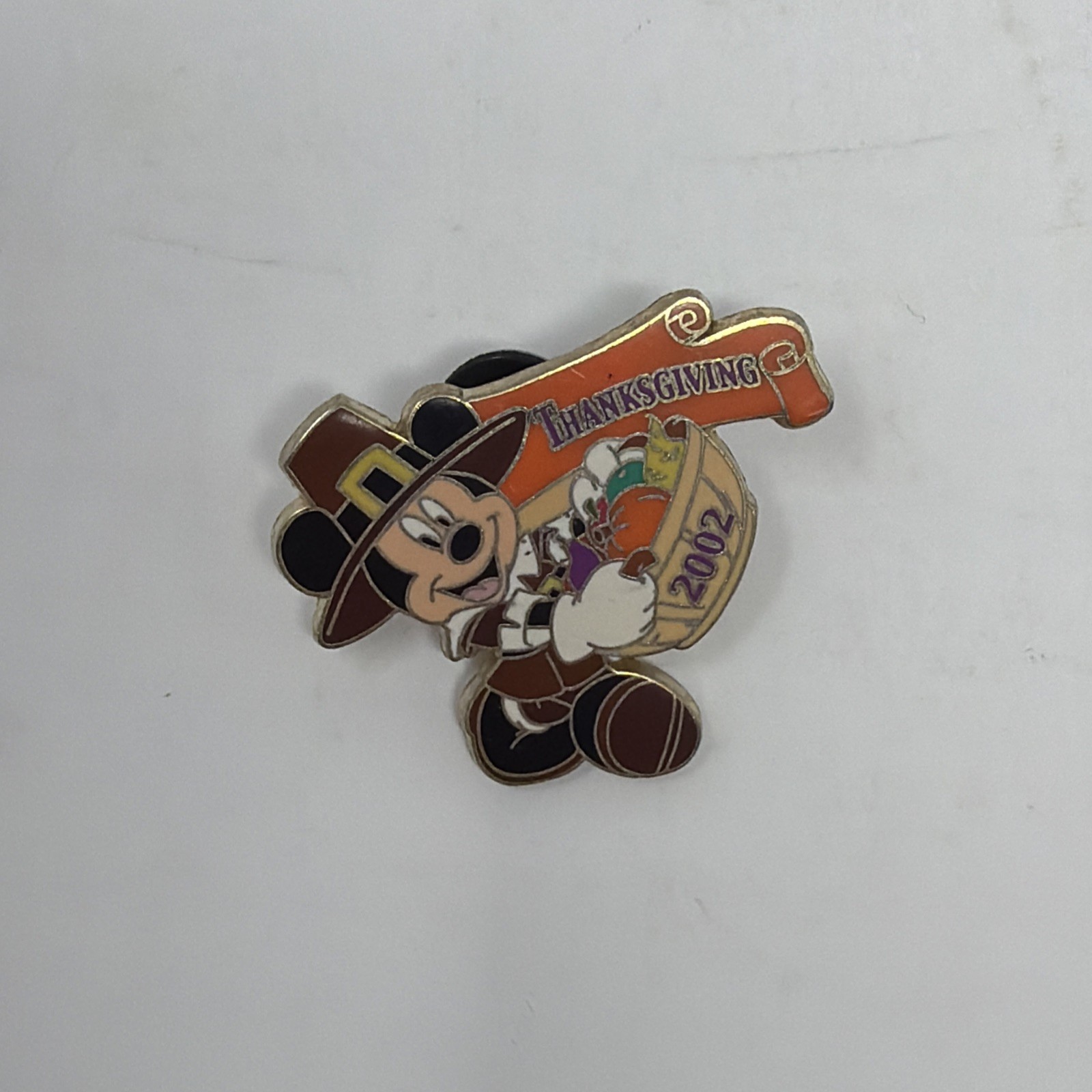 Disney 2002 Thanksgiving Pin, Pilgrim Mickey Mouse, PinPics 16428