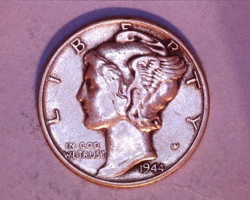 1944 MERCURY DIME   XF **210-6