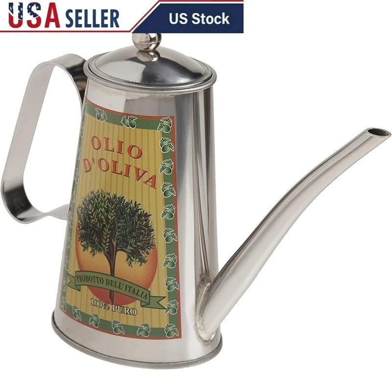 Stainless Steel Olive Oil Dispenser W/ Dripless Spout & Comfortable Handle New
Opens in a new window