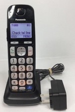 Panasonic KX-TGEA20B Cordless Phone Expansion Handset w Charger  NEW Battery