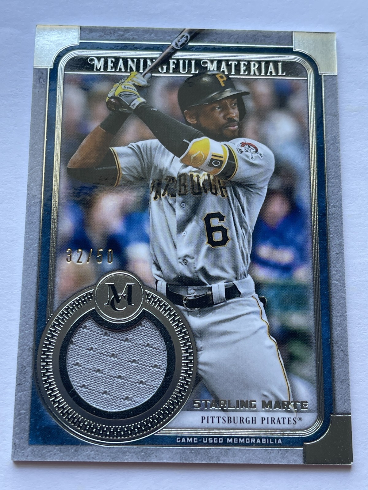 2019 Topps Museum Collection Meaningful Material Relic Starling Marte 32/50!